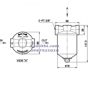 Drain Filter HLF-80M bộ lọc xả dầu HALS HANSUNG